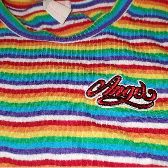 Forever 21 Rainbow Crop Top - Picture 3 of 8